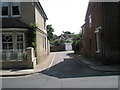 Looking from St John's Street into Little St John's Street in IP12 1AW