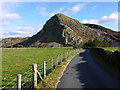 Road heading towards Craig yr Aderyn (Bird Rock) in LL36 9UG