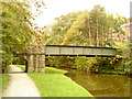 Disused footbridge over the canal in BD16 1TN