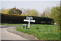 Road sign, Pound Lane and A27 in BN26 6ST
