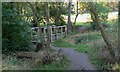 Footbridge at Fludes Lane in LE2 4NW