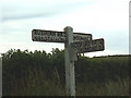 Signpost near Hooper's Bridge, Bodmin. in PL30 5LN