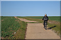 Cyclist on South Downs Way in Iford
