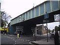 Railway bridge across Hurlingham Road in SW6 7JE