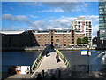 West India Dock North footbridge in E14 0BG