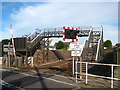 Railway footbridge at Pengegon level crossing in TR14 8QG