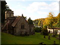 Stourton: Stourhead lake from behind the church in BA12 6QE