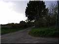 Footpath to Strickland Manor Hill & entrance to Oak Tree Farm in IP17 3JN