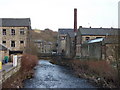 River Calder from Hebble End Bridge in HX7 6LH