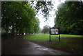 Canbury Gardens in the rain in KT1 4DG