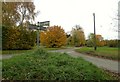 Road junction at Broad Green in Earl Stonham
