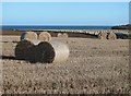 Stubble and bales, Burnside in KY16 8PU