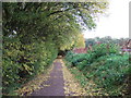 Footpath next to Thorpe Wood golf course, Peterborough in PE3 6RU