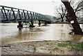 Huntsham Bridge with high flood waters in HR9 6JB