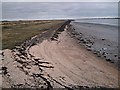 Beach east of Burnham Wick sluice in CM0 8LU