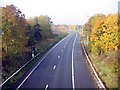 Slip road on the M56 at Stoak, Cheshire in CH2 4HL