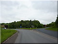 Road from Barton Park Services as it approaches A1 junction No56 in DL10 5NH