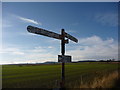 East Lothian Landscape : Shabby Fingerpost at Betony Hill, East Fortune in EH39 5JU