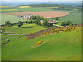 East Garleton and its castle from Garleton Hills in EH39 5BB