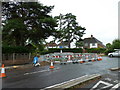 Roadworks at the junction of Merryfield Drive and Guildford Road in RH12 1TE