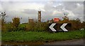 A plethora of signs and a totem on the bend to Mount Pleasant Farm in YO19 6SR