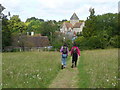 Walking towards Adisham Church in CT3 3LJ
