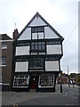 Leaning building at junction of Palace Street and Borough, Canterbury in CT2 7ET