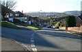 Looking down Castle Park Road, Newport in NP20 3PA