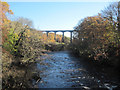 River Dee downstream looking towards Pontcysyllte aqueduct in Llangollen Rural Community