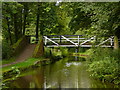 Footbridge over Caldon Canal below Booth's Wood in ST10 2EP