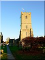 The tower of the Church of St Denys, Stanford in The Vale in SN7 8PG
