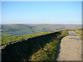 Harrop Edge Lane (track), looking north in OL3 5UT