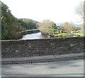 Pipe bridge across the Usk, Abergavenny in NP7 9LJ