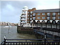 Thames riverside apartments at Rotherhithe, London in SE16 5AD