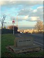 Stone village sign at Hoylandswaine in S36 7JH