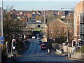 Looking along Hady Hill and Hollis Lane into Chesterfield in S40 2EZ