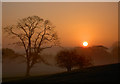 Sunrise over the golf course Oulton Hall Hotel in LS26 8HA