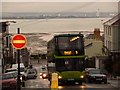 Ryde: a bus ascending George Street in PO33 2JF