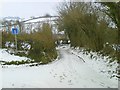 Mill lane in the Snow in BA4 6BN