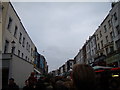 View NNW down Portobello Road in W10 5LP