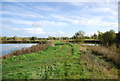 Saxon Shore Way between two lakes in Bobbing, Iwade and Lower Halstow Ward