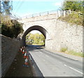 Arch bridge above B4246 viewed from the east side in NP7 9LR