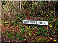 Street name on lower end of Doctors Hill in SO51 6FF