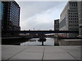 DLR bridge over Heron Quays in E14 0BG
