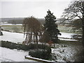 Snowy view from Studley Castle in B80 7AE