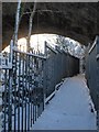 Footpath under the railway viaduct in G76 8BL