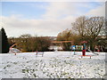 Snowy playground in SA18 3DJ
