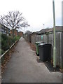 Path behind Glastonbury Close in RG21 5GX