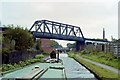 Trussed railway bridge, Ashton Canal, 1990 in M11 4TS