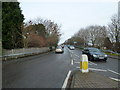 Looking up the A259 up towards the A2032 in BN12 6NB